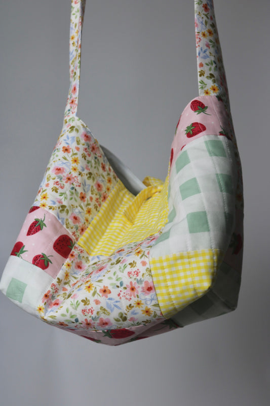 Patchwork Bow-Tied Tote Bag